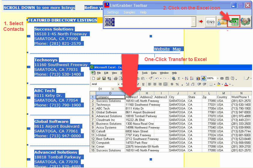 Download Data From Yellow Pages Directories To Excel Extract Business 